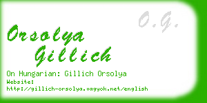 orsolya gillich business card